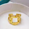 Comercio exterior transfronterizo europeo y americano anillo de corazón con líneas irregulares de acero inoxidable anillo abierto ajustable de nicho de alta gama joyería para manos