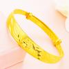Europa y Estados Unidos explosiones chapado oro 24k oro Vietnam oro 12N pulsera latón mujeres pulsera de empuje y extracción fabricantes de joyería de imitación de oro