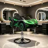 Asiento para Corte de Cabello para Niños Peluquería Juguete Eléctrico Coche de Dibujos Animados Silla para Corte de Cabello para Bebés y Niños para Peluquería