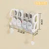 Suministro directo de fábrica estante para zapatos trasero de puerta sin clavos sin perforaciones estante para pantuflas de baño estante de almacenamiento multicapa simple de ensamblaje montado en la pared