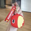 Monedero de silicona con forma de hamburguesa para guardar llaves, diseño creativo, minillavero colgante para parejas, cartera pequeña, llavero colgante