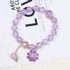 Ins Cristal de Fresa Transfronterizo Tejido a Mano Cristal Color Margarita Verano Nuevo Brazalete Vidrio Rosa Brazalete