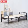 Cama Plegable Individual Madera Dura Cama de Almuerzo de Madera Cama Plegable para el Hogar Cama de Hierro Simple Portátil Cama para Siesta para Habitación de Alquiler