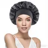 Gorro de Ducha Clásico Europeo y Americano de Color Sólido, Gorro para Dormir de Adulto, Venta Caliente Transfronteriza, Moda, Satinado de Borde Ancho, Gorro para Dormir No Dañino