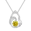 Collar de Plata de Ley S925 Transfronterizo Europeo y Americano con Colgante Hueco de Gota de Agua con Piedra de Nacimiento Doce, Moda Versátil de Nicho en Amazon