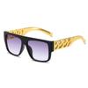 Tendencia transfronteriza 2024 gafas de sol de tendencia para mujer punk hip-hop para hombre collar grande dorado fábrica mayorista AP