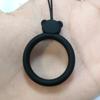 Cordão com Anel de Silicone Desenho de Urso Chaveiro de Celular Líquido Acessório Capa de Fone de Ouvido Pulseira Pingente para Pen Drive