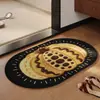 Tapetes de Chão de Linho Coloridos com Estampa de Abóbora para Cozinha Transfronteiriça, Tapetes de Banheiro Absorventes de Água Antiderrapantes, Capachos de Entrada, Atacado