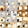 Lámpara de Pared Nórdica Lámpara de Mesita de Noche para Dormitorio Moderna Simple Creativa Lámpara de Pasillo de Hotel Lámpara de Pared para Sala de Estar y Pasillo Lámpara de Escalera
