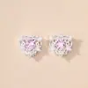 Cuentas Espaciadoras de Corazón de Oso con Zirconia Incrustada, Color Duradero, Relleno de Oro de 14K, Cuentas Espaciadoras Grandes con Forma de Corazón de Zirconia, Bandeja de Flor en Stock al por Mayor