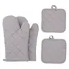 Guantes Gruesos Antiescaldaduras, Guantes de Algodón Aislantes para Cocina, Guantes para Horno de Microondas, Juego de 4 Piezas de Guantes para Horno, Guantes Antiescaldaduras