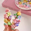 Ligas Lindas para Cabello de Bebé, Diademas para el Cuidado del Cabello Infantil, Especiales para Niñas con Cabello Fino, Gomas de Pelo Lindas de Dibujos Animados de Niñitas