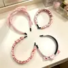 Diadema de tela plisada nueva, elegante y delicada para mujer, con un versátil diseño de lazo de lunares, perfecta para lavarte la cara o como accesorio para el cabello