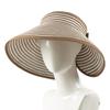 Chapéu de Verão para Mulheres, Chapéu de Praia com Proteção Solar, Chapéu de Sol para Exterior, Aba Larga, Dobrável, Chapéu de Palha com Topo Aberto, Aba Larga