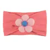 Série Mica de Venda Quente Transfronteiriça Faixa de Cabelo de Nylon Jacquard para Bebê Faixa de Cabeça Elástica Macia Europeia e Americana com Flores de Cinco Pétalas de Algodão
