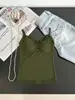 3664 Nueva camisola con ribete de encaje y un hermoso diseño en la espalda, tirantes ajustables, adecuada para uso casual y viene con copas de sujetador incorporadas