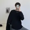Camiseta casual y elegante de manga larga para hombre, camiseta deportiva acanalada, top base de manga larga de tejido gofre moderno, fresco y atractivo para hombre