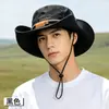 Sombrero de Pescador con Protección Solar para Exteriores para Hombres y Mujeres, Sombrero de Sol Grande de Ala para Viajes de Verano, Bordado para Montañismo, Pesca, Senderismo
