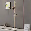 Perchero de hierro dorado nórdico simple para el hogar, dormitorio, lujo ligero, colgador de toallas, bufandas, estante tipo isla, perchero de piso