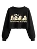 Para actividades normales Amazon eBay estación independiente moda divertida sudadera crop top nuevo para mujer