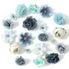 Conjunto de Design de 20 Peças de Flores Artificiais para Materiais DIY, Acessórios de Cabelo Hanfu, Decorações de Casamento e Arranjos de Flores Artificiais