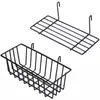 Venta Directa de Fábrica: Cesta Colgante Pequeña de Hierro para Montar en la Pared, Bandeja de Almacenamiento de Malla de Alambre, Almacenamiento para Baño y Cocina