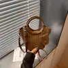 Nova Bolsa de Ombro com Padrão Trançado 2026 para Mulheres, Bolsa de Ombro Versátil Estilo Coreano, Bolsa de Mão para o Dia a Dia, Bolsa Transversal com Design de Nicho