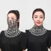 Bufanda de Seda Dorada Colgante para Orejas para Mujer, Versátil para Primavera y Verano, Cubrecuellos con Protección Solar, Protector Multifuncional para Cuello, Velo Facial, Bufanda Pequeña de Seda Versátil para Ponerse