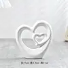 Ornamento de Cerâmica Moderno Minimalista em Forma de Coração Vazado, Decoração de Mesa para Sala de Estar Estilo Luxo Leve, Presente de Dia dos Namorados/Casamento