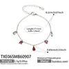 Cadena de collar con colgante de circonita cúbica en forma de lágrima inspirada en la dopamina, superventas europea y americana, conjunto de pulsera y tobillera de joyería minimalista y versátil para mujer