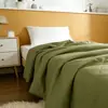 Colcha de Algodón para Dormitorio, Colcha de Algodón Termofusionado de Emergencia para Ayuda en Desastres, Colcha de Algodón Puro Hecha a Medida, Colcha Individual Verde Militar, Juego Completo