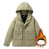 Abrigo con capucha de invierno para hombre, acolchado de algodón, grueso, para jóvenes, talla grande, japonés, 2024
