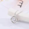 Collar elegante, geométrico, sencillo, de plata esterlina 999, de lujo, estilo europeo y americano, con diseño para mujer, estilo popular en Internet, cadena para suéter que combina con todo.