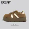 Zapatillas de Entrenamiento Alemanas de Punta Gruesa, Modernas y Originales para Mujer, Novedad Primavera 2026, Blancas, Casuales, con Suela Gruesa, que Aumentan la Altura, Zapatillas Deportivas de Tabla