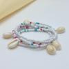 Cadena Corporal Transfronteriza Europea y Americana con Cuentas de Vidrio, Cadena de Cintura de Joyería Hecha a Mano Elástica con Accesorios de Colgante de Pez Mano Mágica a la Moda