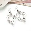 Pendientes de hoja coreana con personalidad y temperamento E1210, pendientes dorados con curva de hoja dulce, pendientes de joyería