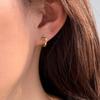 Pendientes de diseño en forma de Z para mujer, elegantes, sencillos, con personalidad, que no necesitan quitarse para dormir