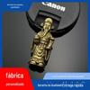 Bronze sólido em pé pequena bênção Deus ornamentos pingente de cobre interior do carro ornamentos carro chaveiro pingente atacado