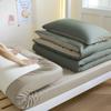 Juego de Tres Piezas de Algodón para Dormitorios Universitarios, un Juego Completo de Colchón Acolchado, Sábanas de Cama Individual de Algodón Puro, Juego de Funda de Edredón de Seis Piezas
