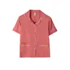 Pijama de Algodón Modal para Mujer de Ayer, Top Pulóver de Manga Corta con Cuello Redondo para Verano, Talla Grande XXXL, Se Puede Usar Afuera Rc