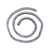 Collar de Tenis de Zirconia de 4 mm Transfronterizo Europeo y Americano, Joyería para Mujeres y Hombres, Cadena Completa de Diamantes, Joyería de Lujo de Nicho al por Mayor