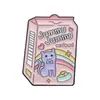 Insignia de Metal Cartoon con Forma de Corazón, Globo Terráqueo Lindo, Cartón de Leche, Combinación de Múltiples Estilos