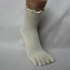 Calcetines de Cinco Dedos para Hombre, Calcetines Finos de Cinco Dedos con Bordes Enrollados, Calcetines de Media Pantorrilla, Calcetines Deportivos de Algodón Modernos, Versátiles, Transpirables y que no Asfixian