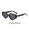 Óculos de sol polígonos europeus e americanos novos e brilhantes, óculos de sol femininos online para viagens de celebridades, proteção solar, proteção UV, óculos de sol da moda
