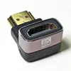 Adaptador Conversor de Sinal HDMI Macho para Fêmea 90 Graus 270 Graus Alta Definição 8K60Hz Versão Liga de Alumínio 2.1