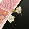 Aretes de Perla para Mujeres Sin Perforaciones, Diseño de Bobina de Mosquitos, Estilo Coreano, Pendientes de Alta Gama, Pendientes de Lujo Ligero, Estilo Retro de Hong Kong, Modernos y Versátiles