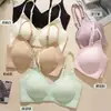 6292 # Nuevo sujetador sin costuras, casi invisible, estilo chino con encaje y escote en V, soporte suave, estilo gelatina, talla grande para mujer