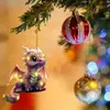 Acrílico Año Nuevo Transfronterizo Dragón Volador Colorido Fiesta Árbol de Navidad Decoración Adorno Dinosaurio Feliz Navidad Colgante