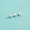 Cuentas Espaciadoras de Plata de Ley S925, Cuentas Sueltas Facetadas, Cuentas Espaciadoras de Piedra Irregular, Pulsera de Cuerda Trenzada DIY, Accesorios para Ensartar Collares