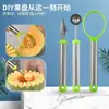 Cuchara para Bolas de Fruta Juego de Tres Piezas Cuchara para Bolas de Fruta Combinación Tres en Uno Cuchara para Sandía Cuchara para Fruta Herramienta para Bandeja de Tallado
